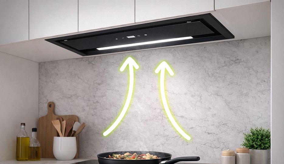 Drija Extractor de grasa empotrable negro 85cm sottile90